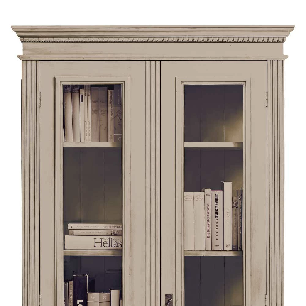 Shabby Chic Vitrine Bairika In Grau – Bild 4