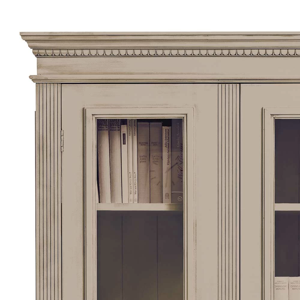 Shabby Chic Vitrine Bairika In Grau – Bild 5