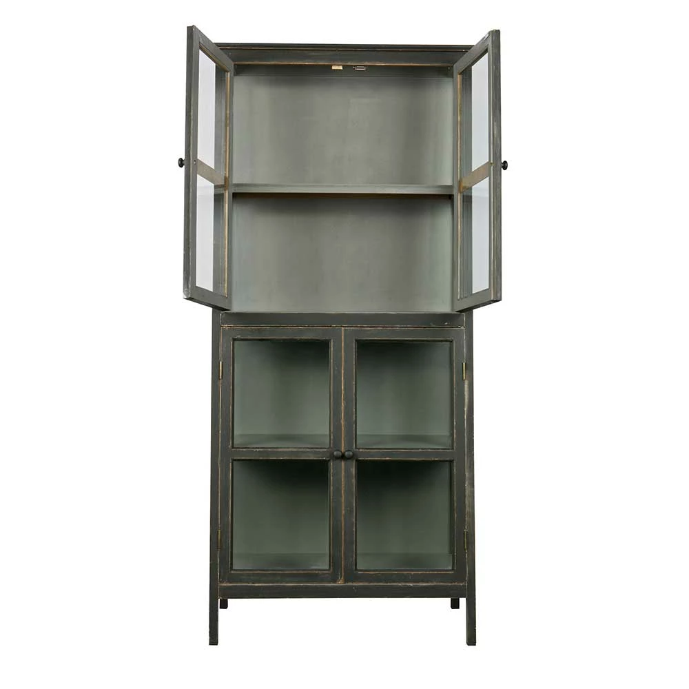 Shabby Chic Vitrine Braccio In Schwarz – Bild 5