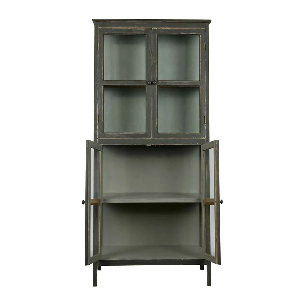 Shabby Chic Vitrine Braccio In Schwarz – Bild 6