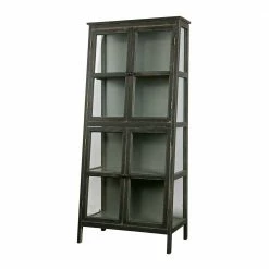 Shabby Chic Vitrine Braccio In Schwarz