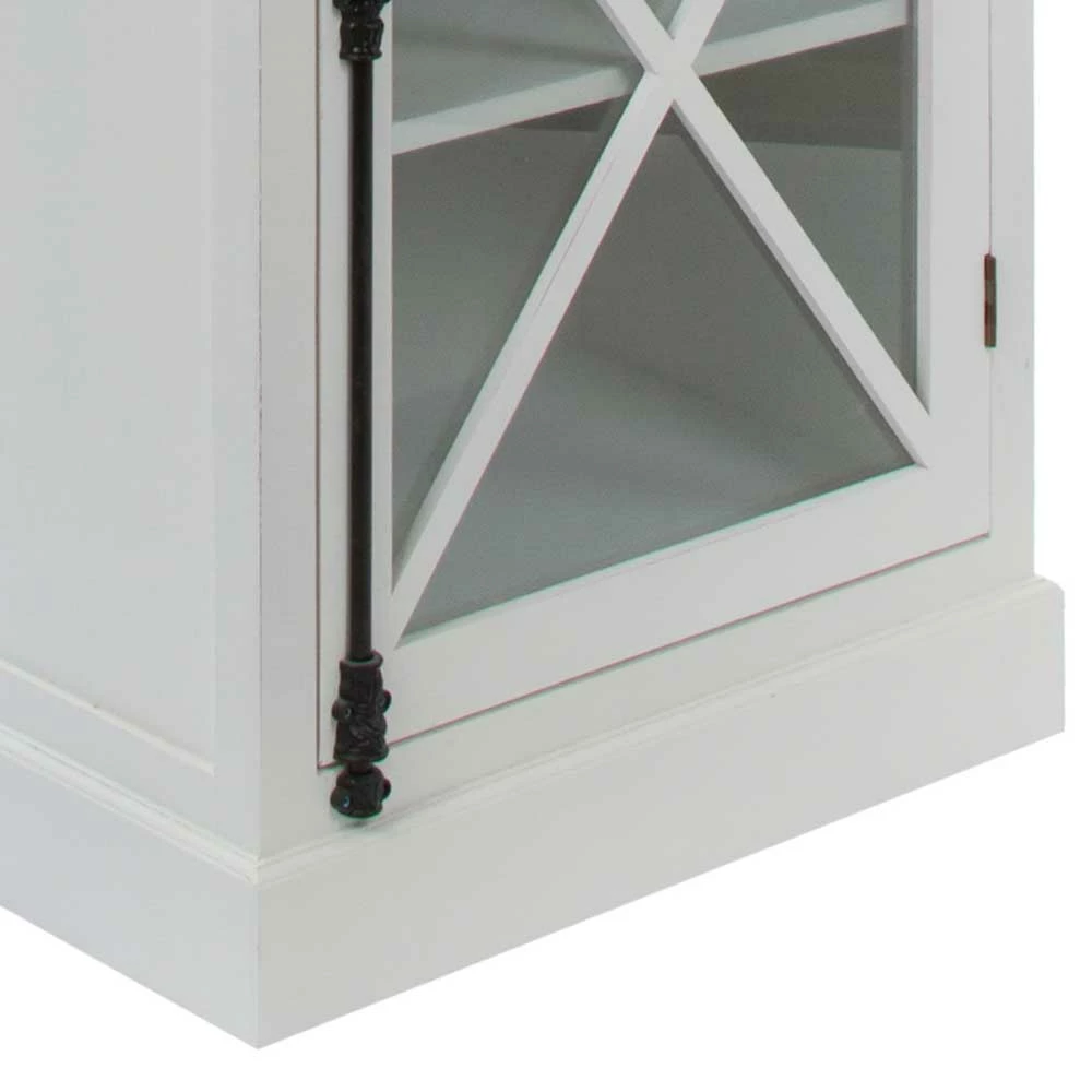 Shabby Chic Vitrine Cultures In Weiß – Bild 3