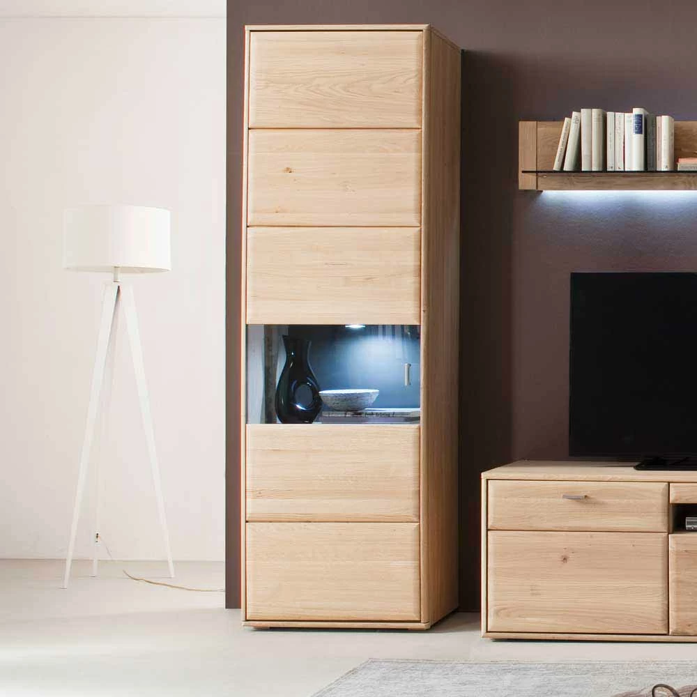 Standvitrine Vernella Aus Eiche Hell Geölt – Bild 2