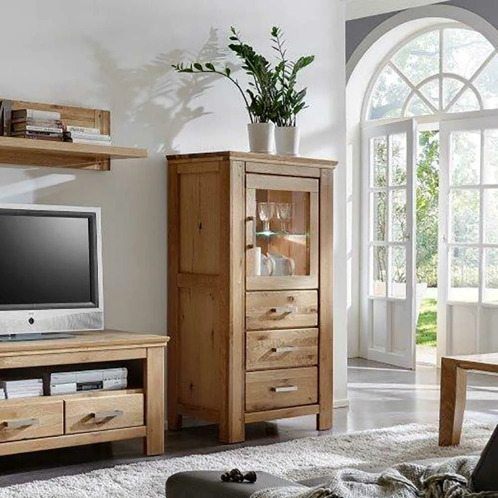 Standvitrine Ladressa Aus Wildeiche Geölt – Bild 2