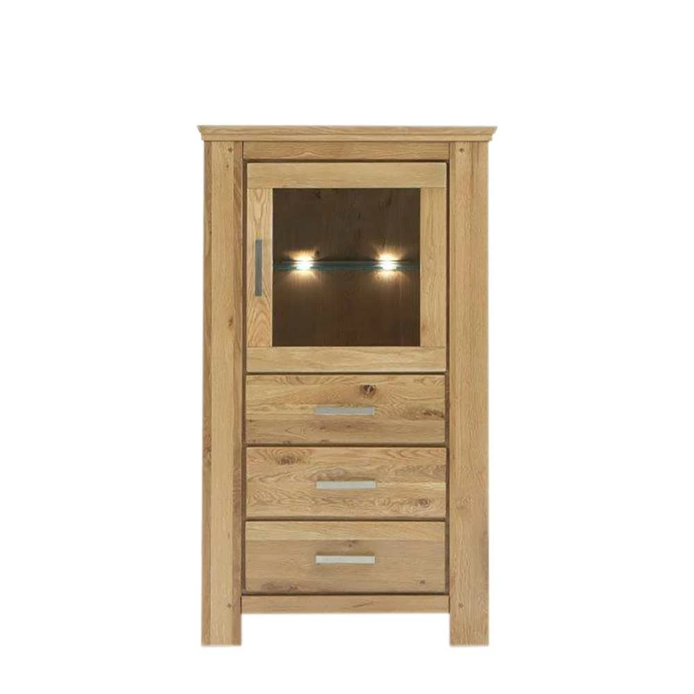 Standvitrine Ladressa Aus Wildeiche Geölt