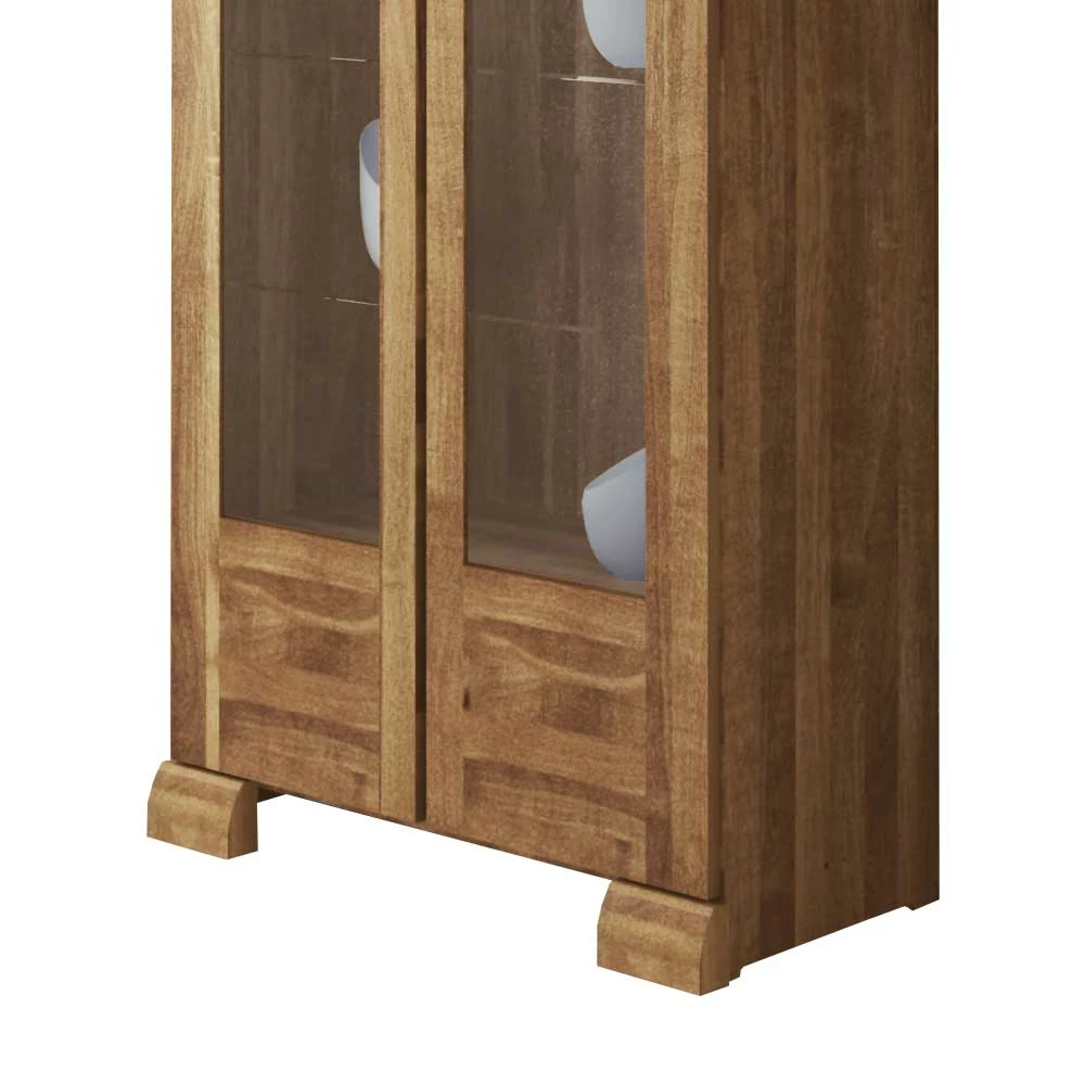 Standvitrine Vaskov Aus Wildeiche Massivholz – Bild 4