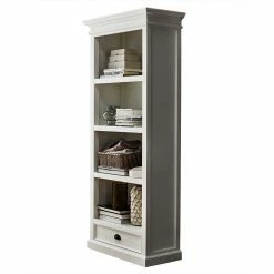 Stehendes Landhausregal In Weiß Venzeno In 80x190 Cm