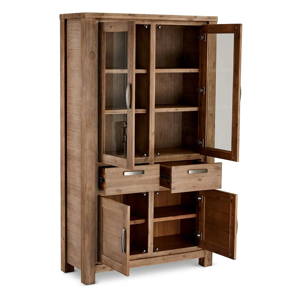 Teilmassiver Wohnzimmer Schrank Vitrine - Nurelia – Bild 3