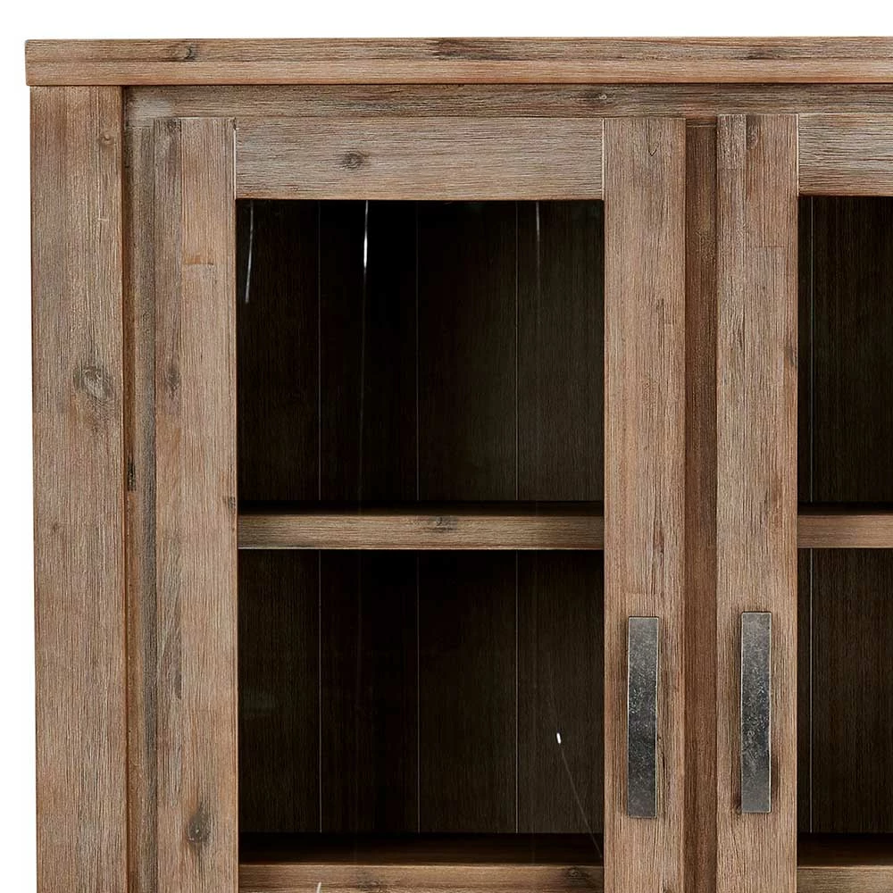 Teilmassiver Wohnzimmer Schrank Vitrine - Nurelia – Bild 6