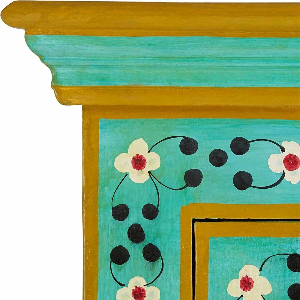 Vintage Holzschrank Bunt Bemalt - Lennlo – Bild 4