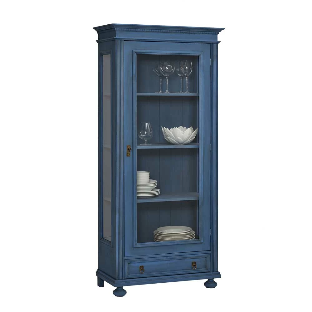 Vintage Vitrinenschrank Passau In Blau – Bild 2