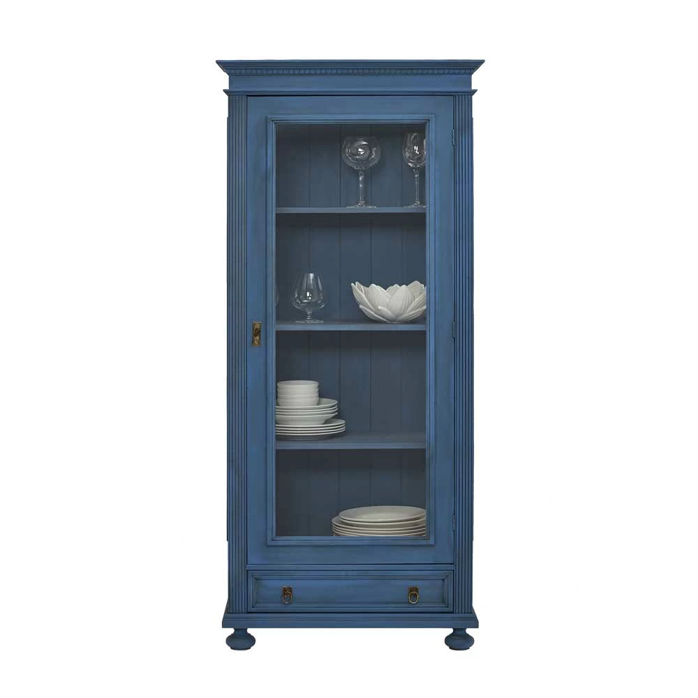 Vintage Vitrinenschrank Passau In Blau – Bild 3