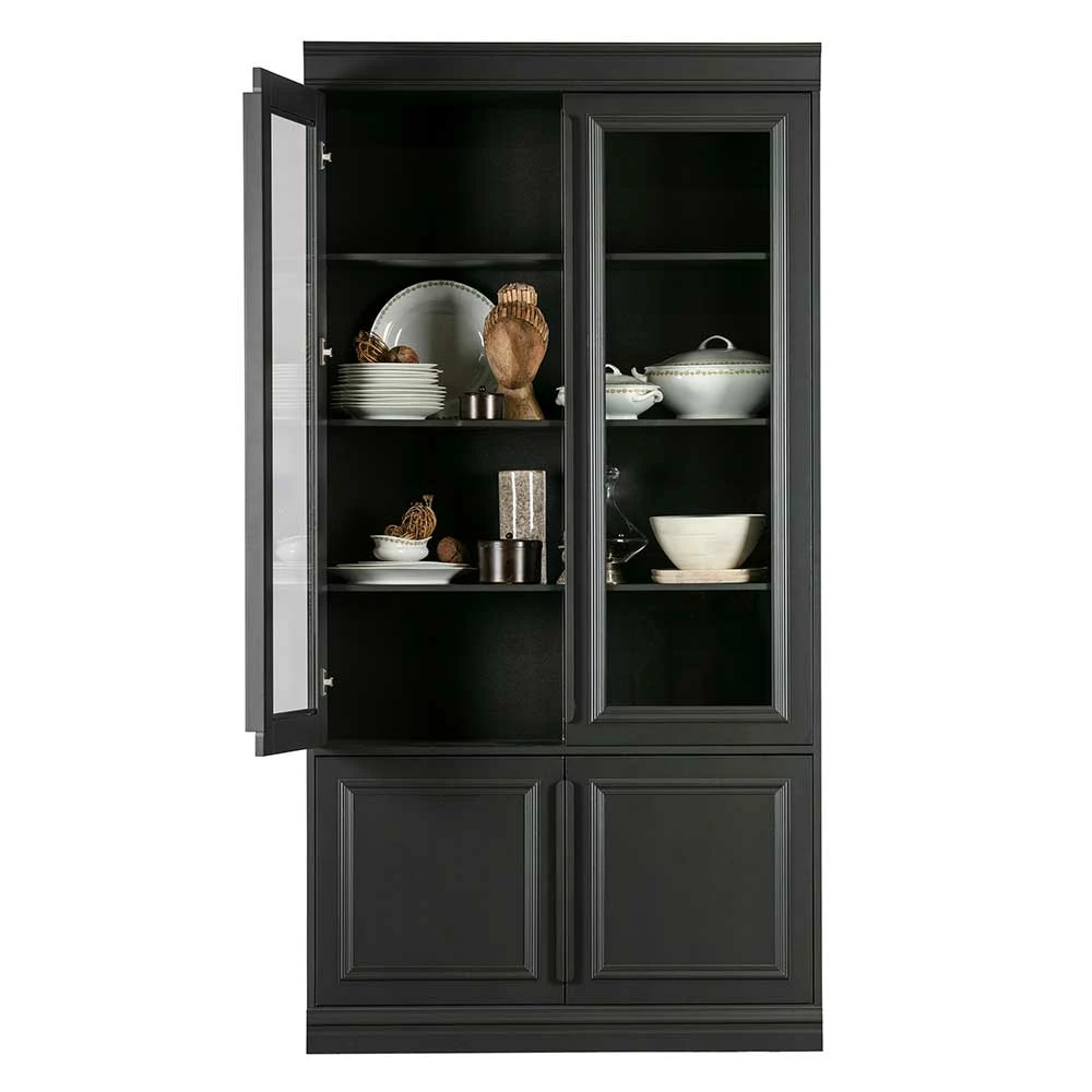 Vintage Vitrinenschrank In Schwarz - Graddos – Bild 4