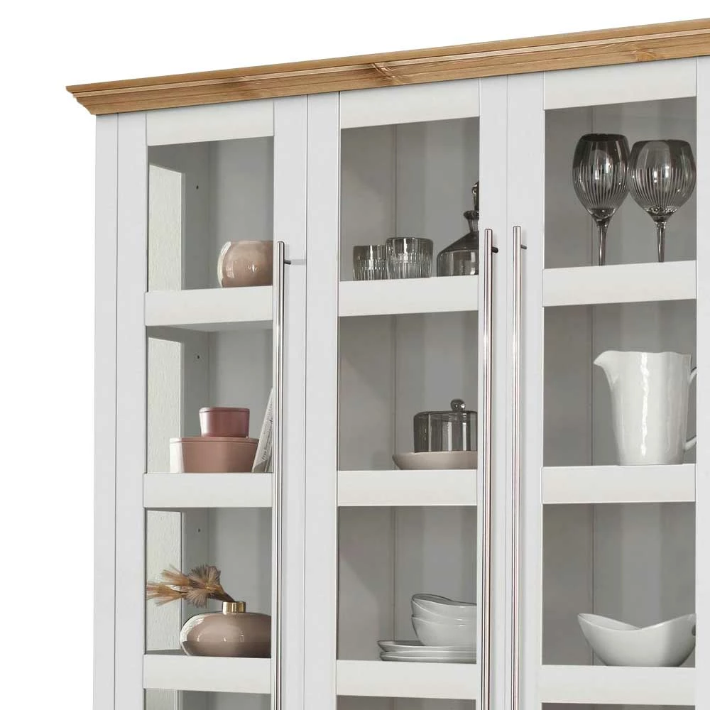 Vitrine Aus Holz Mit Metall Stangengriffen - Eyzaco – Bild 3