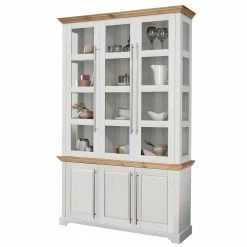 Vitrine Aus Holz Mit Metall Stangengriffen - Eyzaco