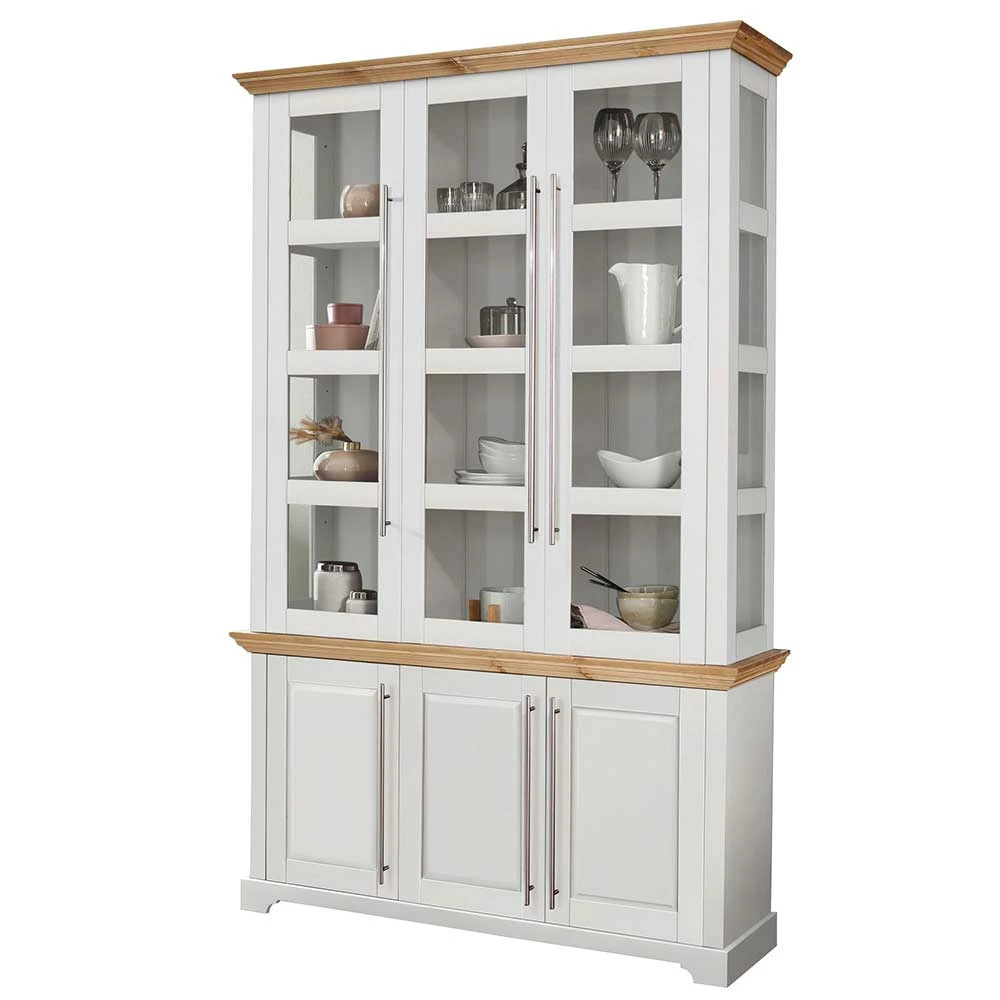 Vitrine Aus Holz Mit Metall Stangengriffen - Eyzaco