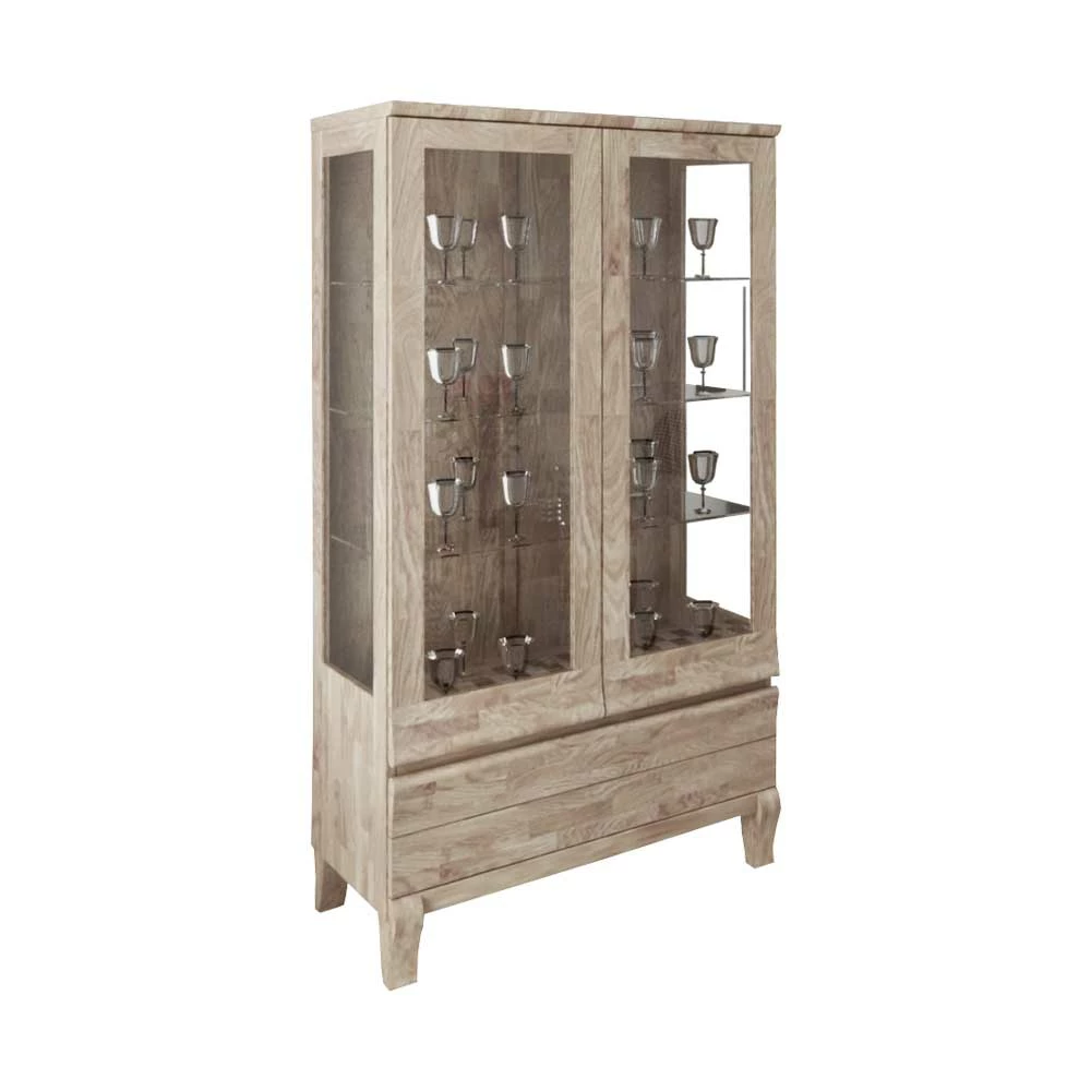 Vitrine Welkin Aus Eiche Massivholz