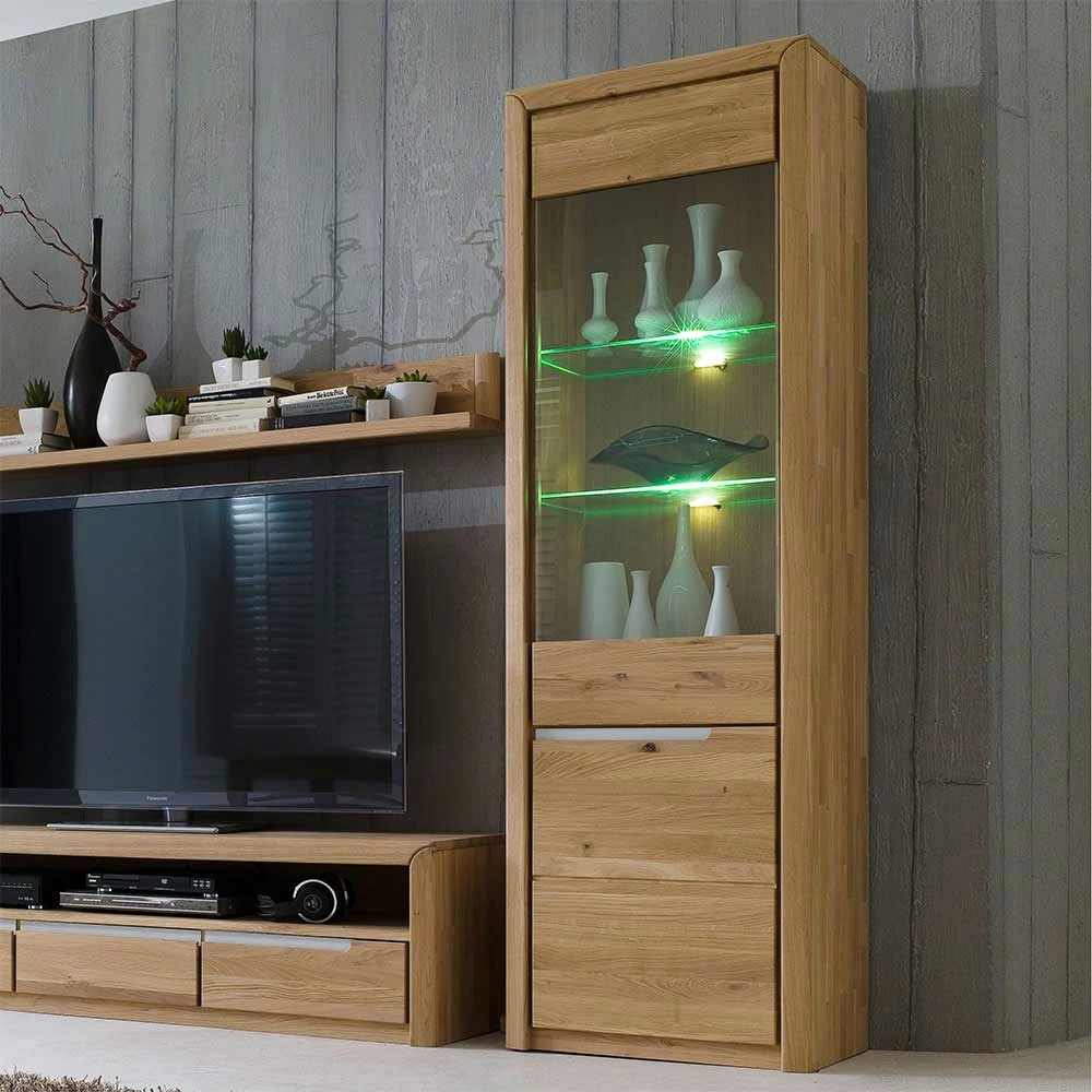 Vitrine Croconia Aus Wildeiche Massiv Bianco Geölt – Bild 2