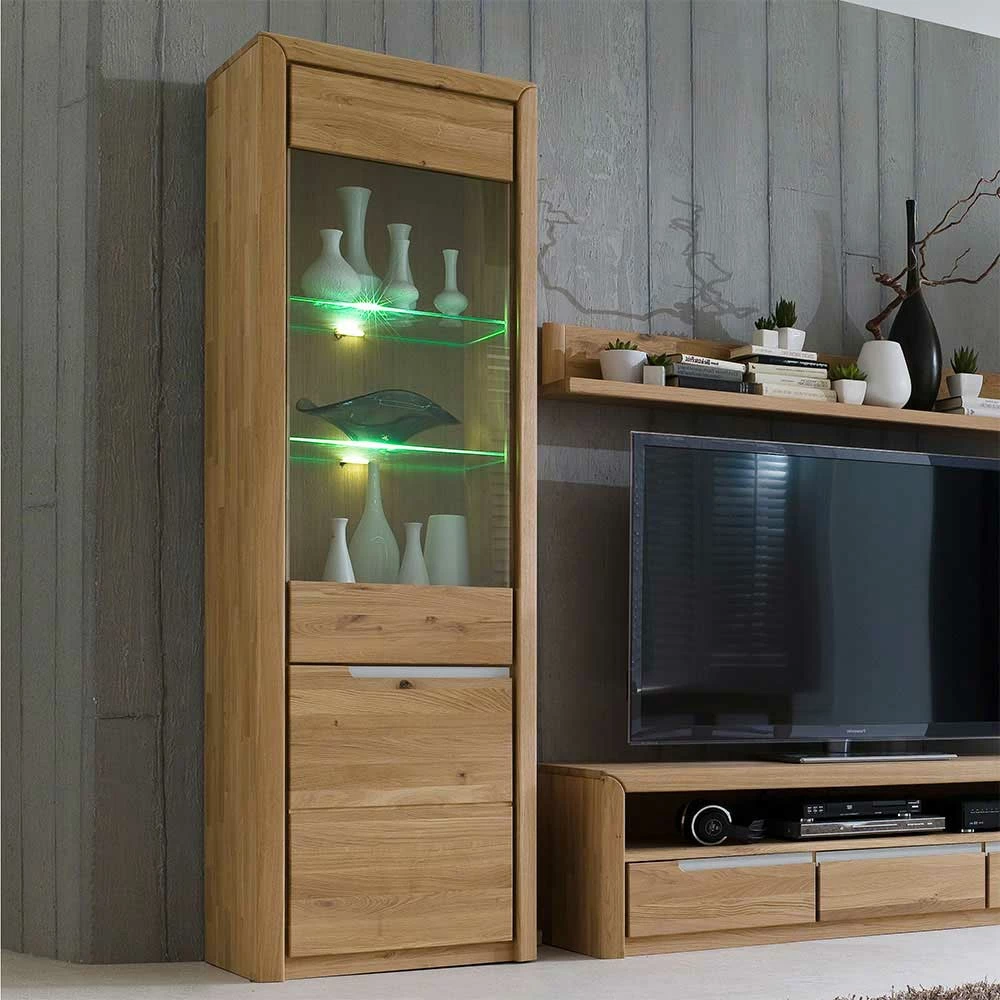 Vitrine Croconia Aus Wildeiche Massiv Bianco Geölt – Bild 3