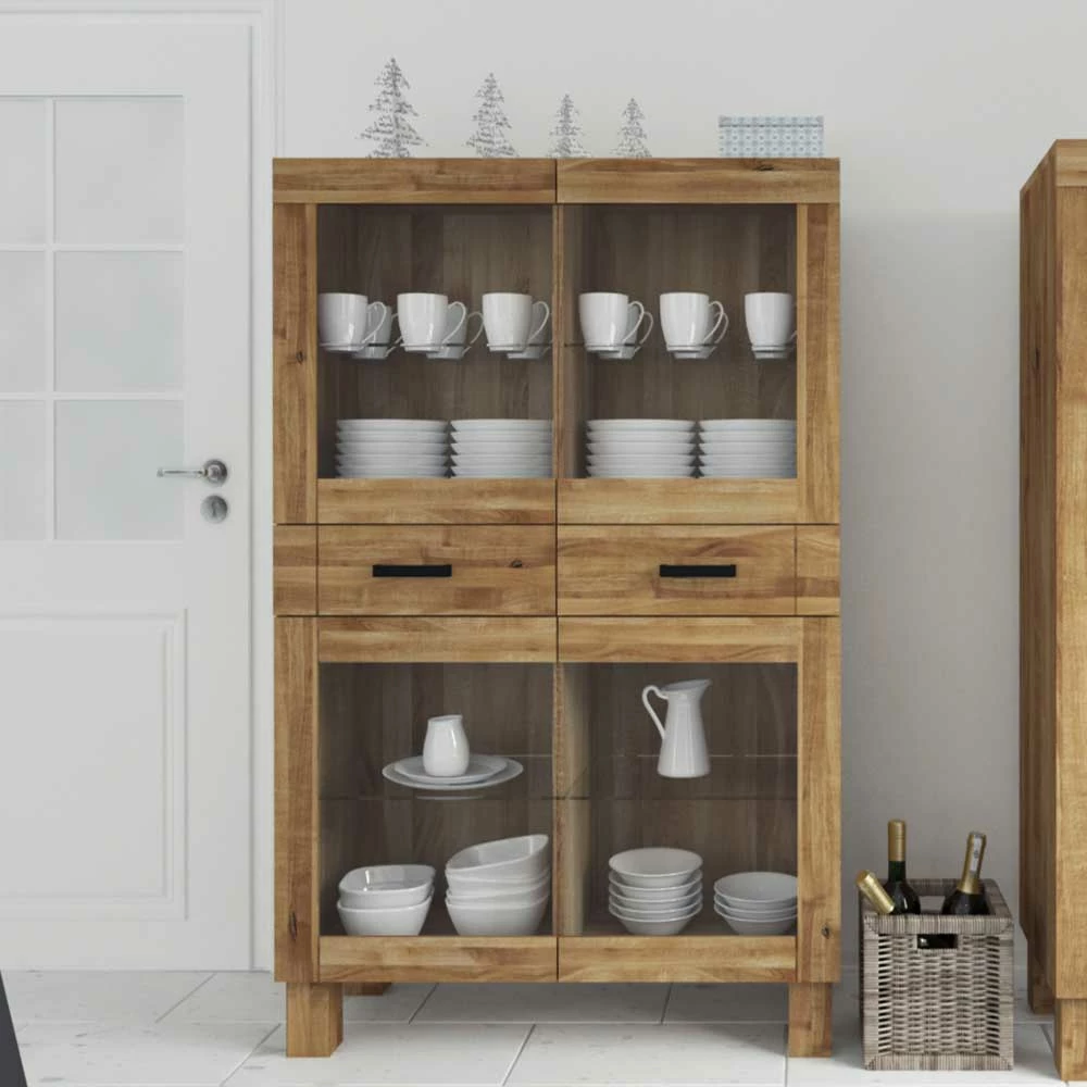 Vitrine Layulino Aus Wildeiche Massivholz – Bild 2