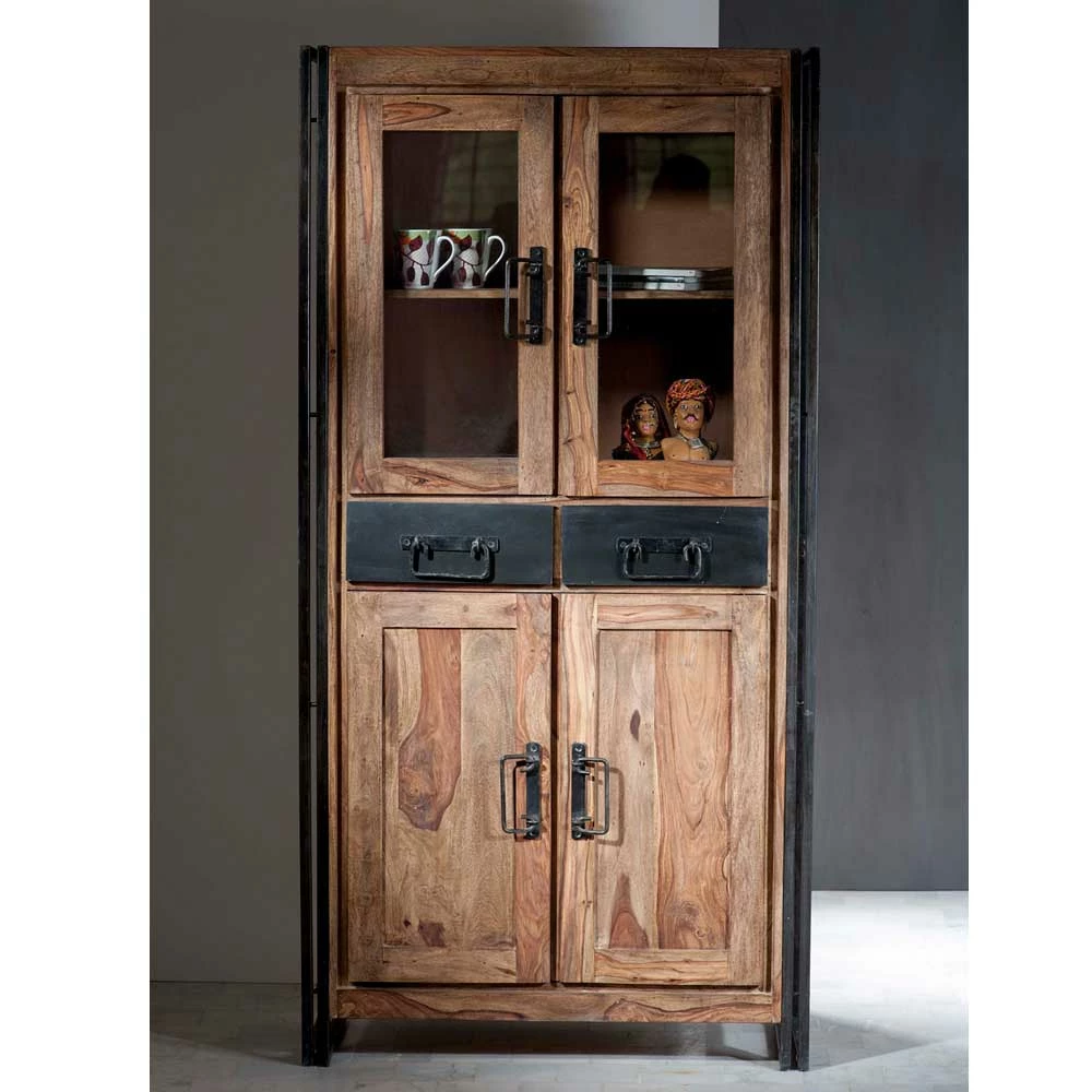 Vitrinenschrank Mendoza Aus Akazie Massivholz – Bild 4