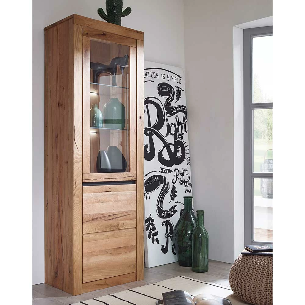 Vitrinenschrank Aus Wildeiche & Zerreiche - Nescavan – Bild 2