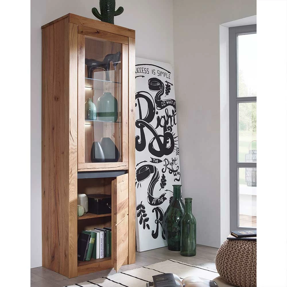 Vitrinenschrank Aus Wildeiche & Zerreiche - Nescavan – Bild 3