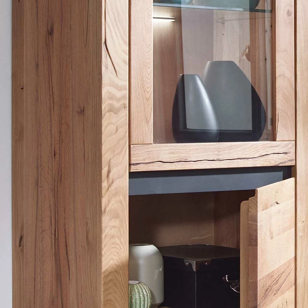 Vitrinenschrank Aus Wildeiche & Zerreiche - Nescavan – Bild 5