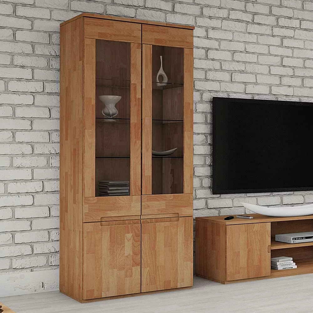 Vitrinenschrank Vantonio Aus Buche Massivholz – Bild 2