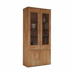 Vitrinenschrank Vantonio Aus Buche Massivholz