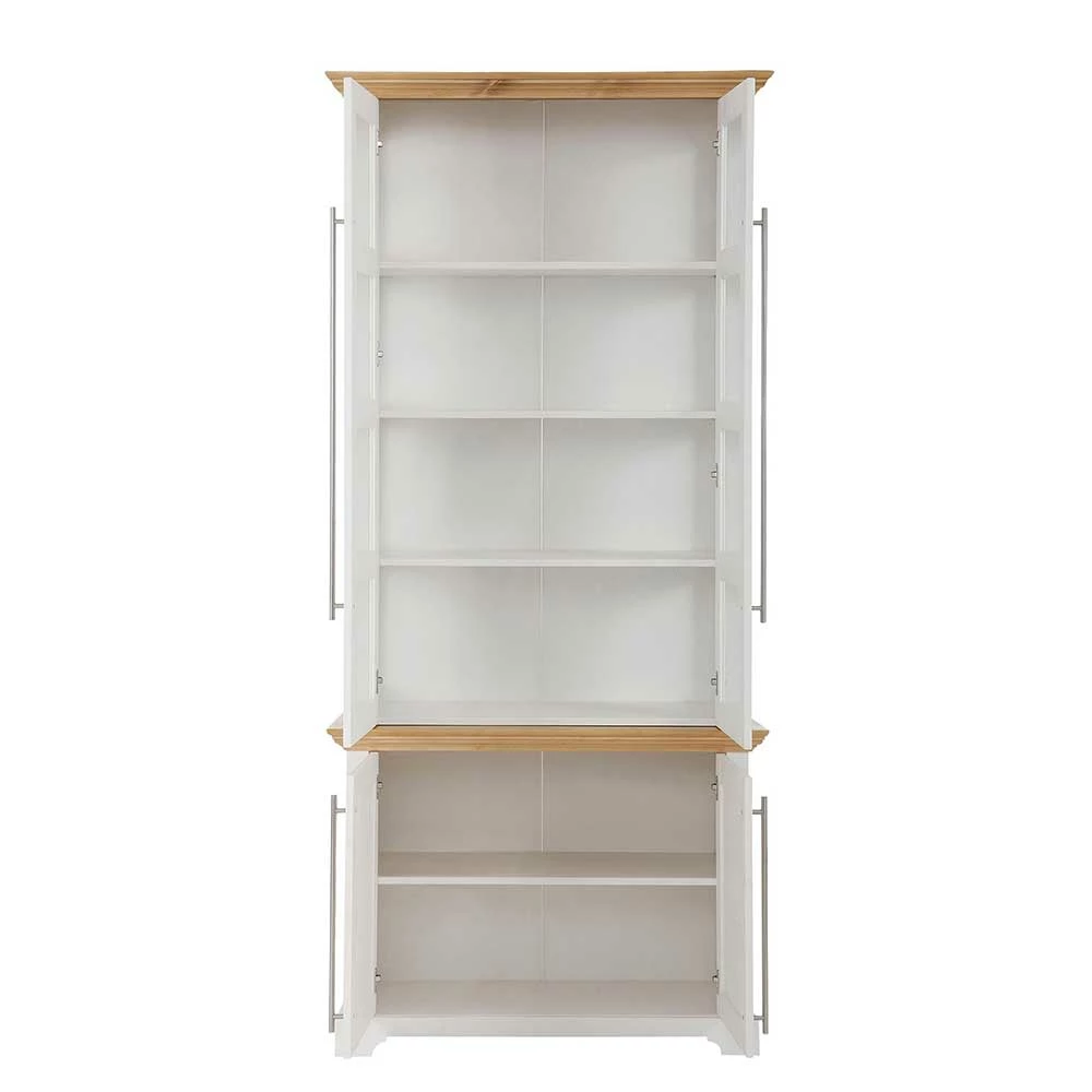 Vitrinenschrank In Weiß Mit Honig - Eyzaco – Bild 4