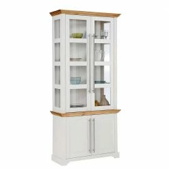 Vitrinenschrank In Weiß Mit Honig - Eyzaco