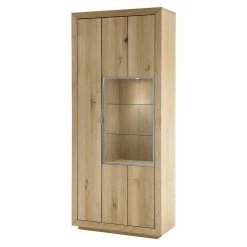 Vitrinenschrank In Wildeiche Bianco Geölt - Vegrilo