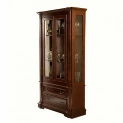 Vitrinenschrank Salerno In Nussbaumfarben