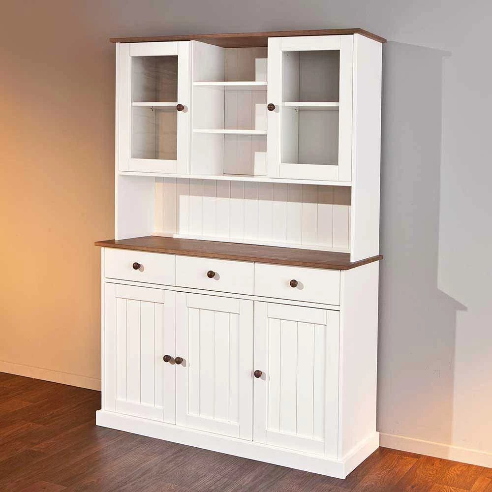 Weiß Brauner Buffetschrank Aus Kiefernholz - Vatina – Bild 3
