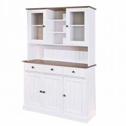 Weiß Brauner Buffetschrank Aus Kiefernholz - Vatina