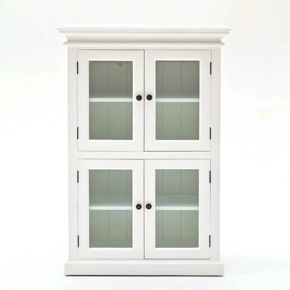 Weißes Highboard Mit 4 Glastüren Venzeno Landhaus – Bild 3