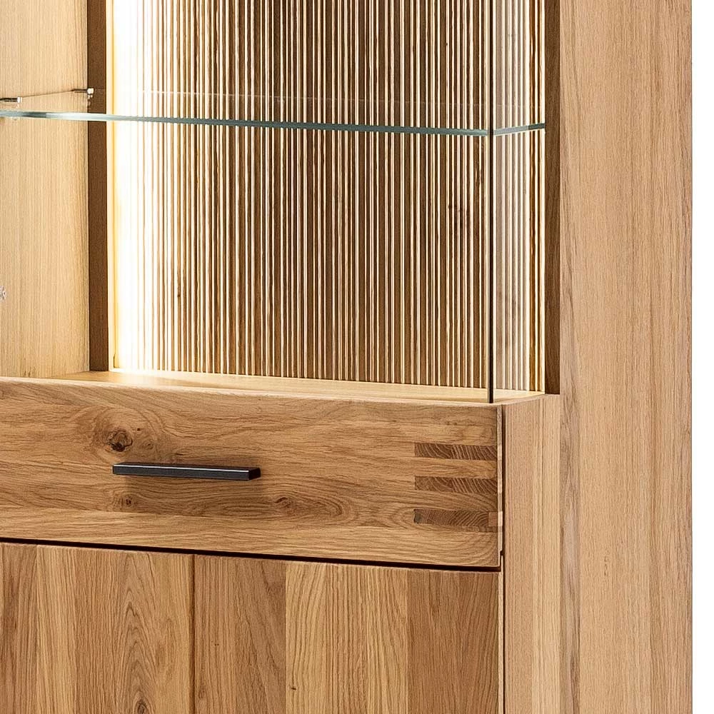 Wohnzimmer Vitrine In Eiche Bianco Geölt - Crupean – Bild 6