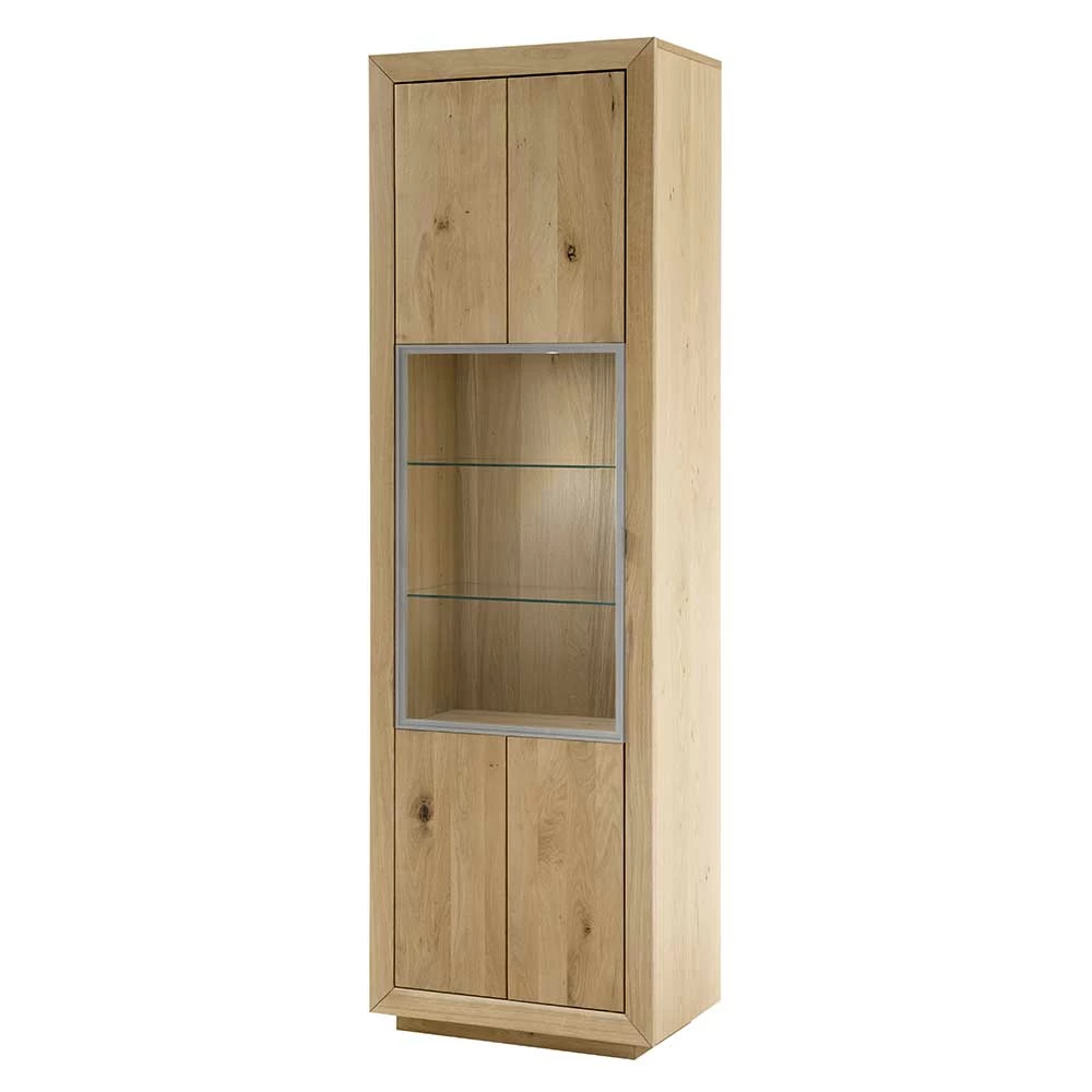 Wohnzimmer Vitrine In Wildeiche Bianco - Vegrilo – Bild 2