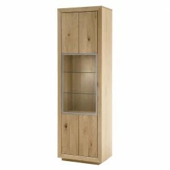 Wohnzimmer Vitrine In Wildeiche Bianco - Vegrilo