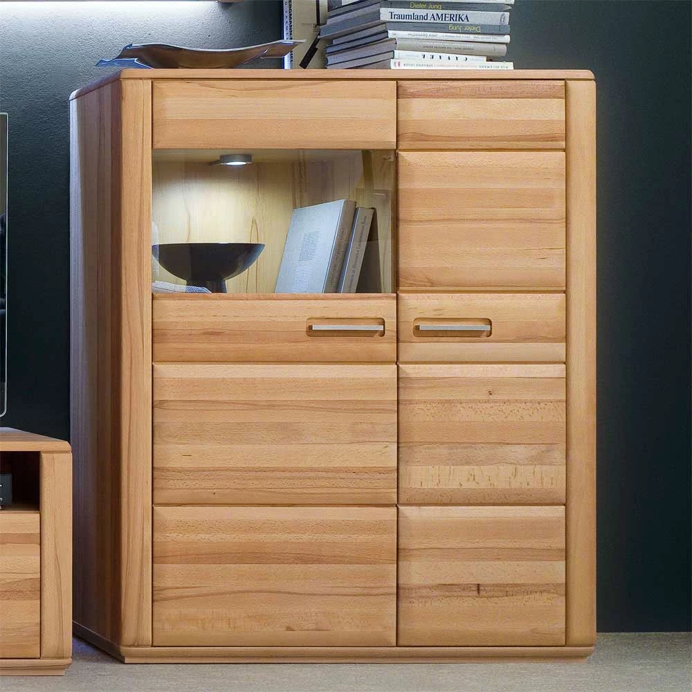 Wohnzimmer Vitrinenschrank Athias Aus Kernbuche – Bild 3