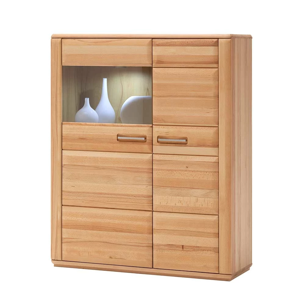 Wohnzimmer Vitrinenschrank Athias Aus Kernbuche