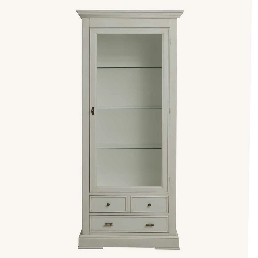 Wohnzimmervitrine Bari In Antikweiß – Bild 4