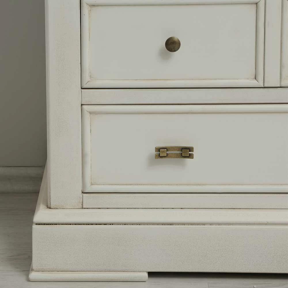 Wohnzimmervitrine Bari In Antikweiß – Bild 6