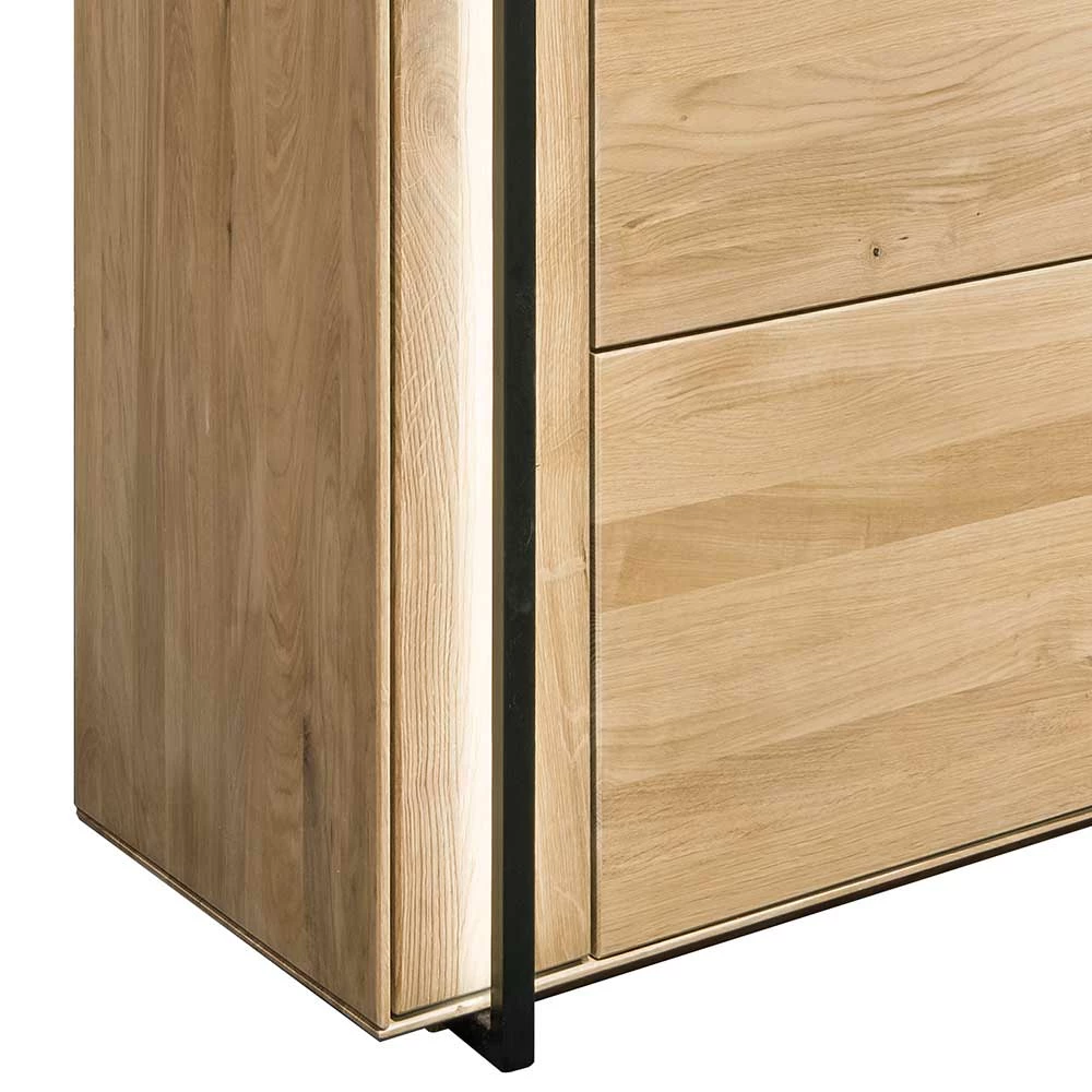 Wohnzimmervitrine Aus Asteiche Massivholz - Clenza – Bild 5