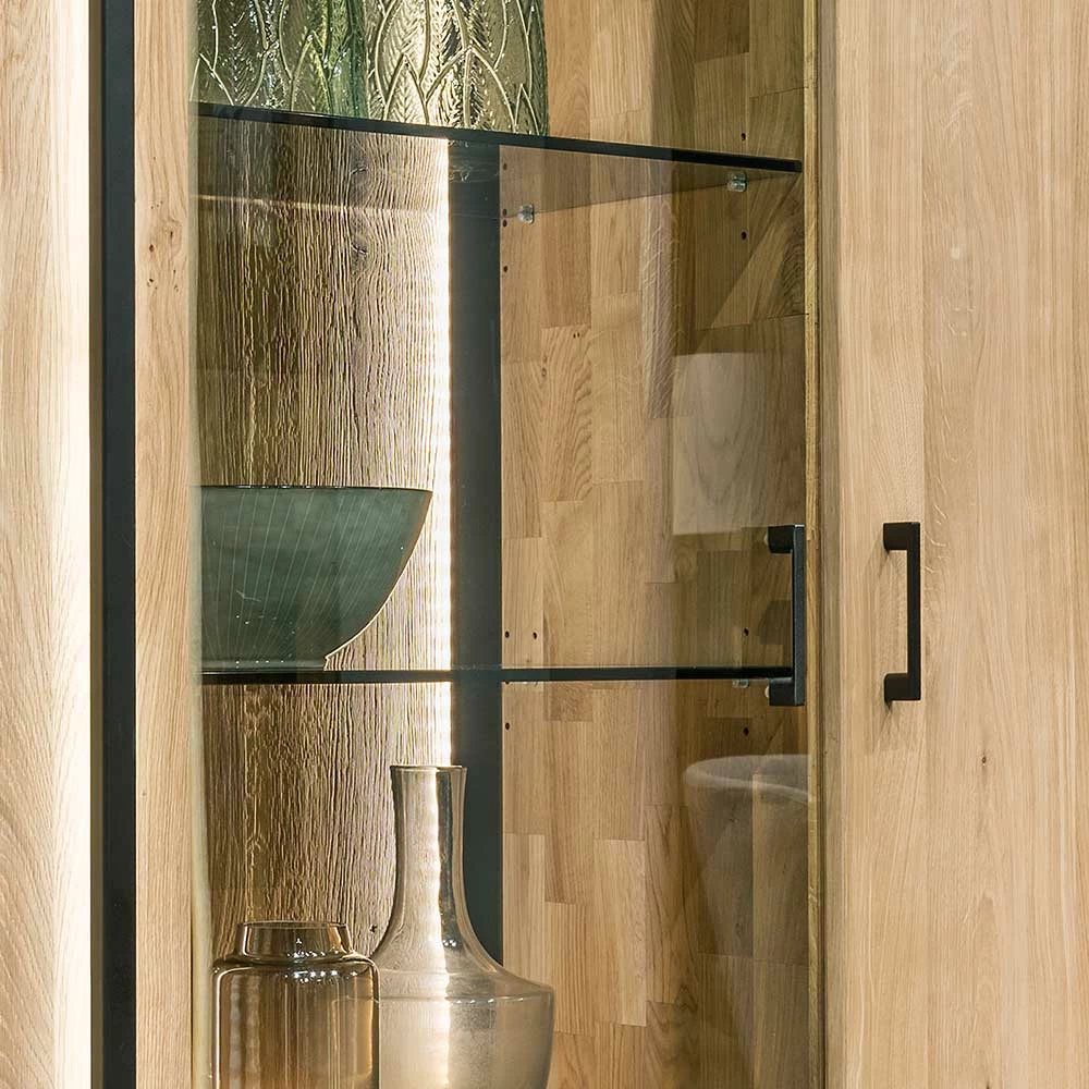 Wohnzimmervitrine Aus Asteiche Massivholz - Clenza – Bild 6