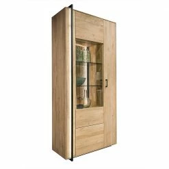 Wohnzimmervitrine Aus Asteiche Massivholz - Clenza