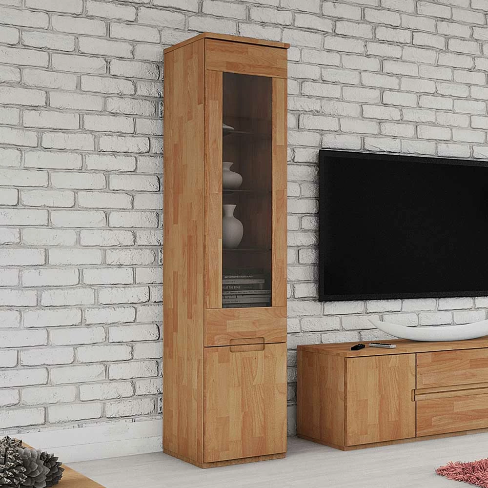Wohnzimmervitrine Vantonio Aus Buche Massivholz – Bild 2