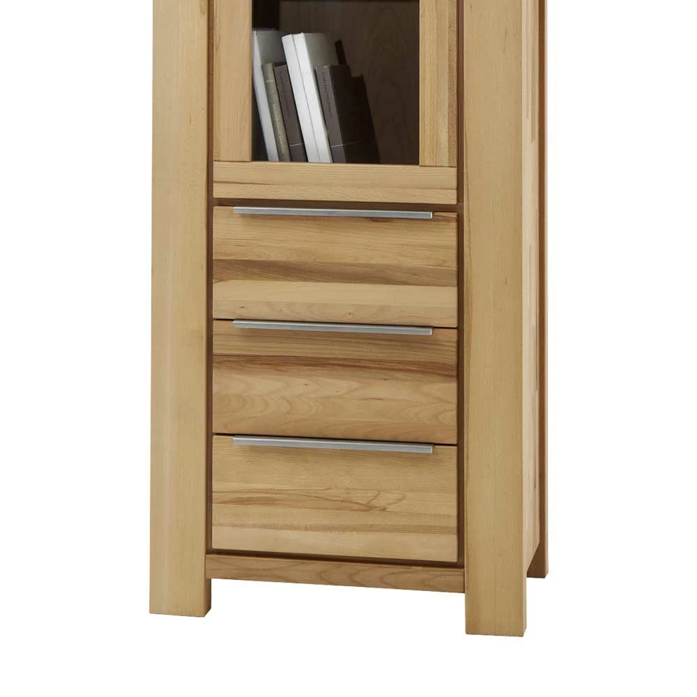 Wohnzimmervitrine Flanzios Aus Kernbuche Massivholz – Bild 2
