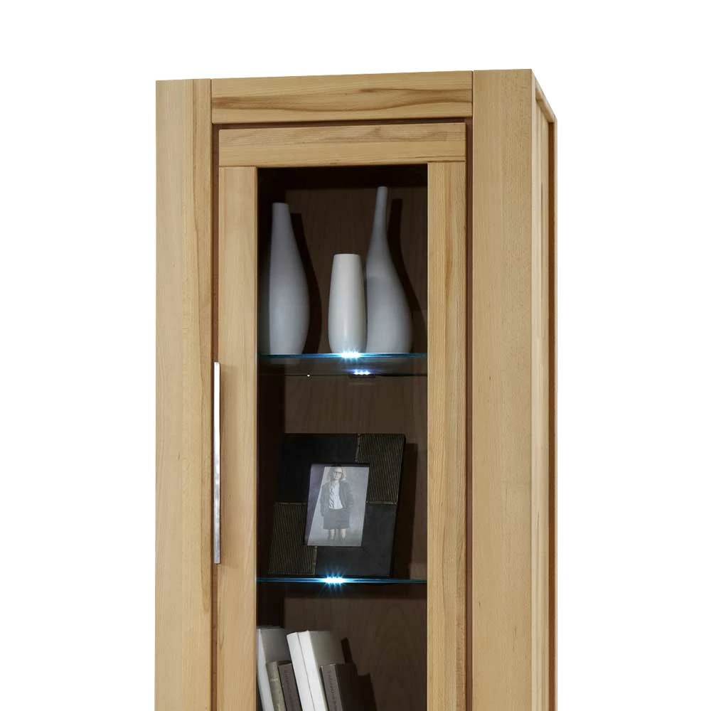 Wohnzimmervitrine Flanzios Aus Kernbuche Massivholz – Bild 3